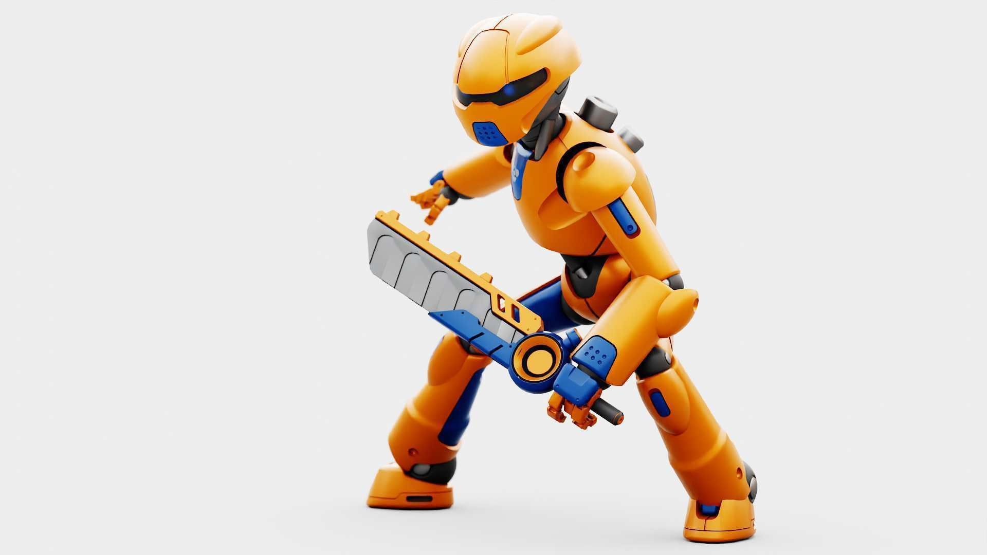 BATTLE DROID RF-800 RIGGED 3D model_12