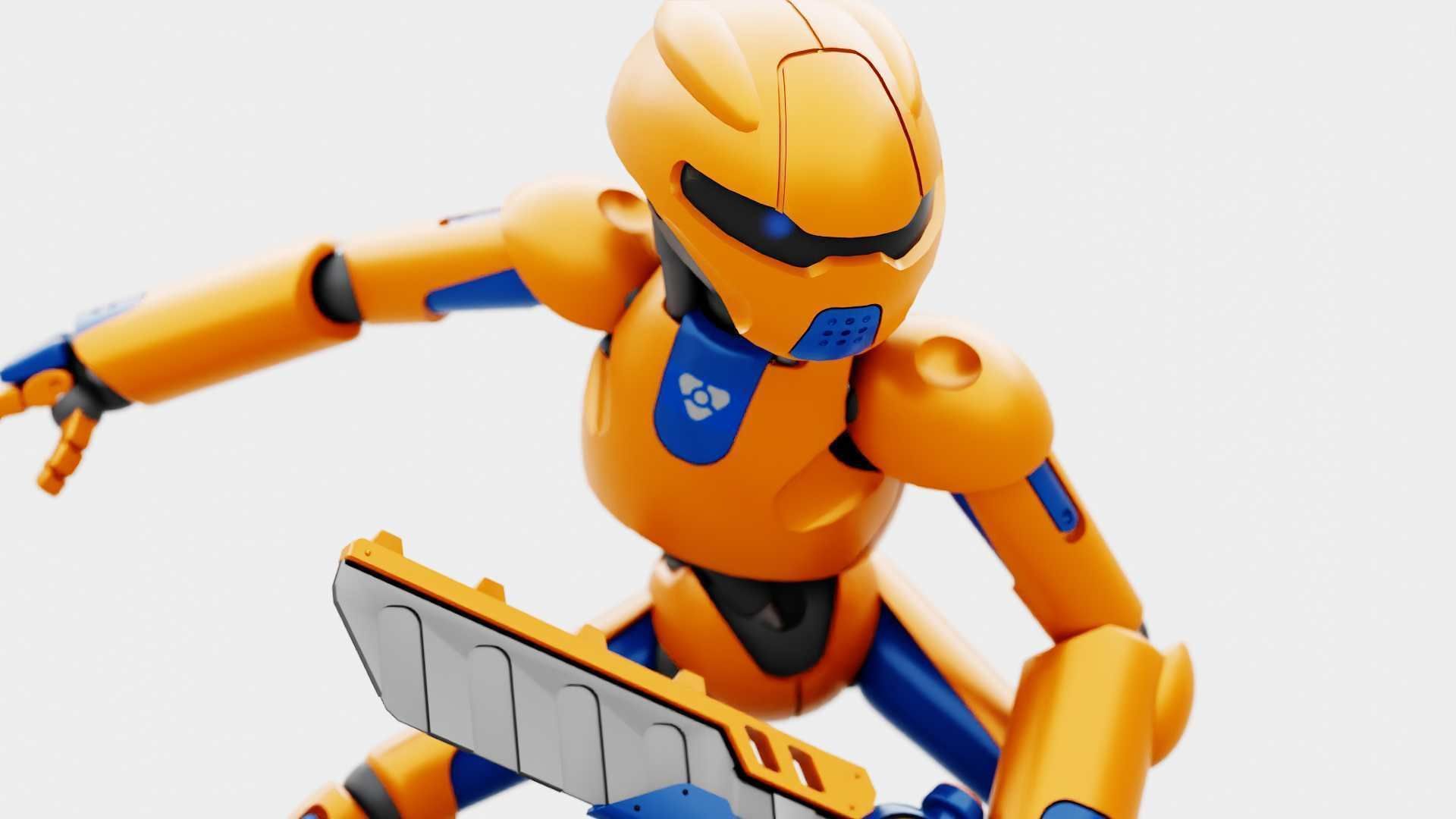 BATTLE DROID RF-800 RIGGED 3D model_15