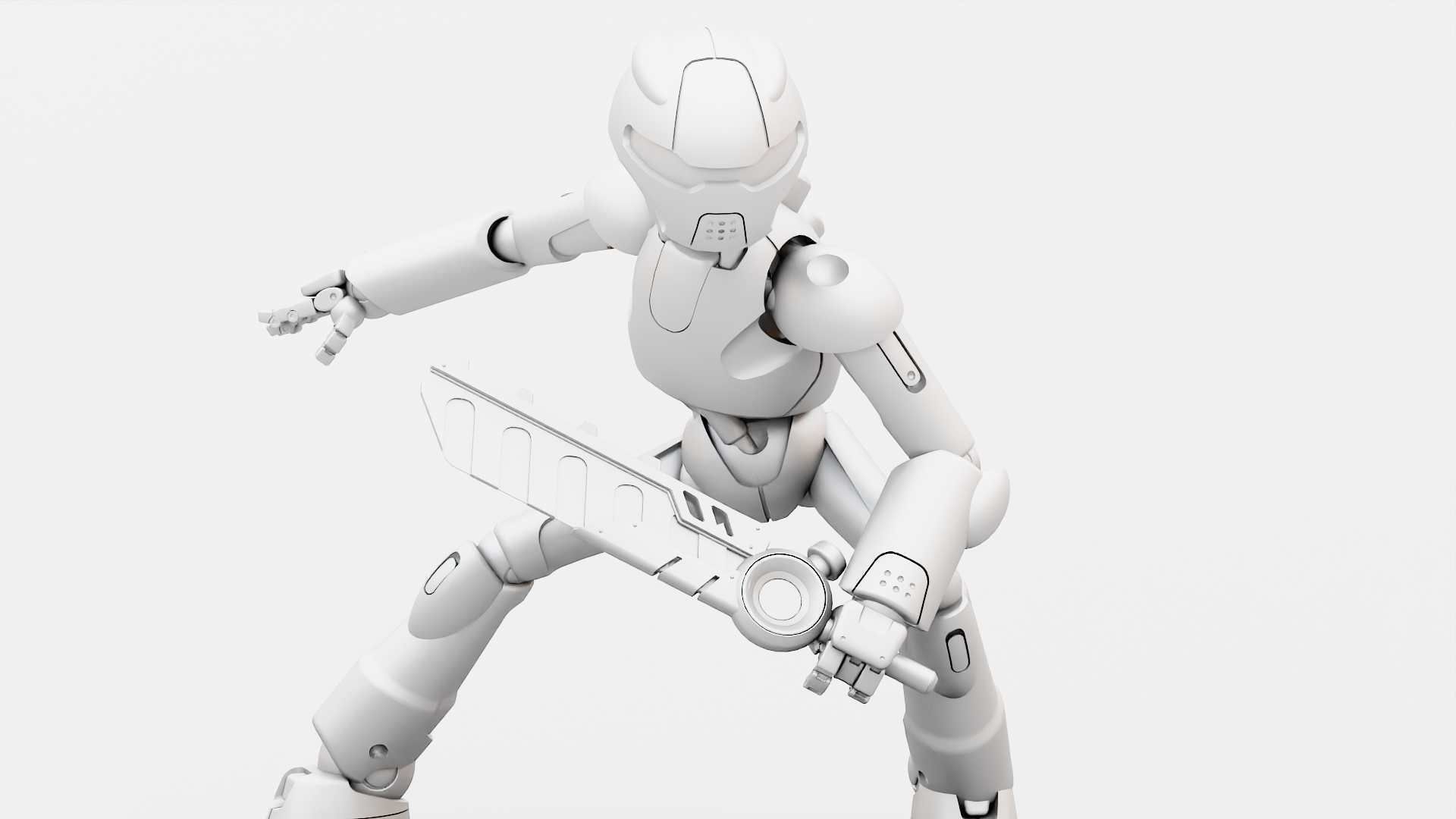 BATTLE DROID RF-800 RIGGED 3D model_30