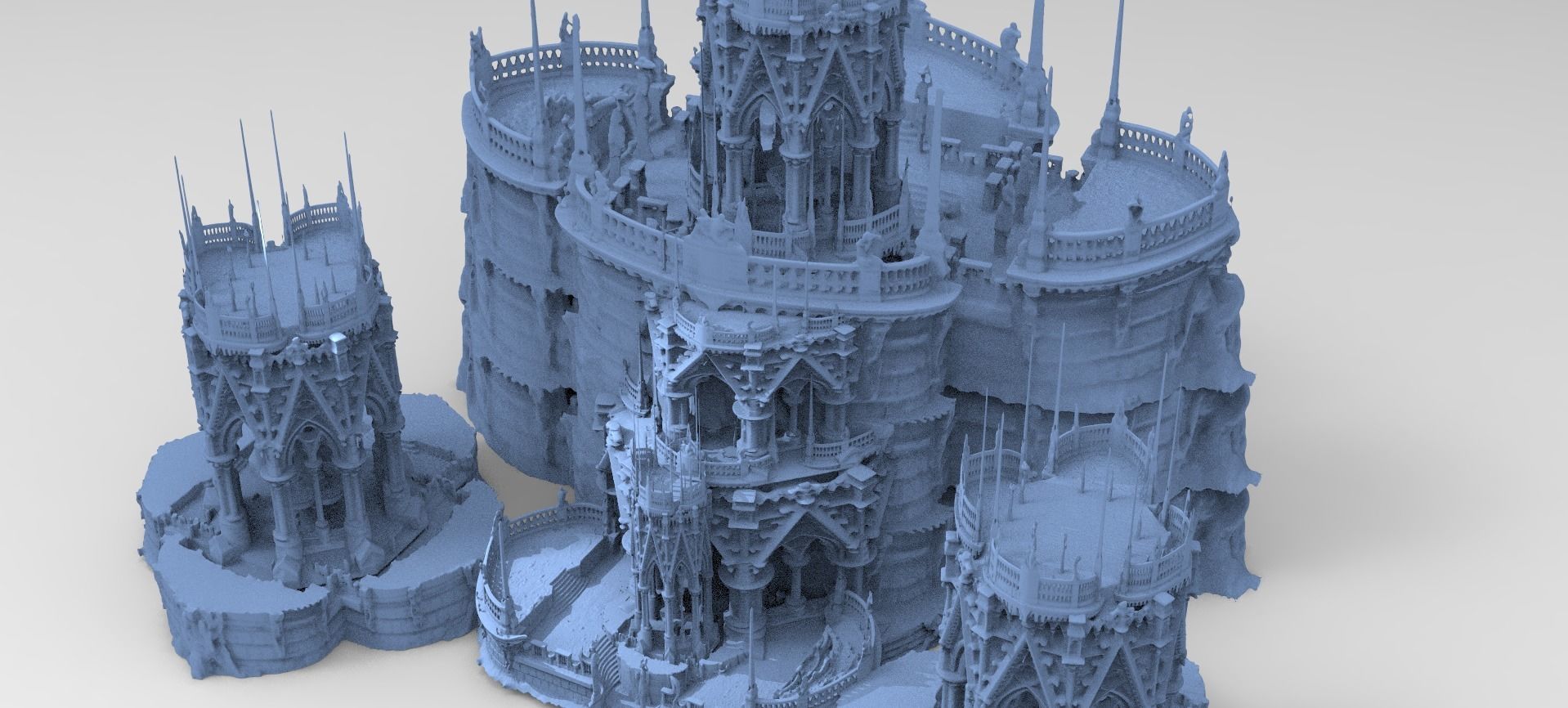 Ancient Greek Ruins Ocean 3D model_1