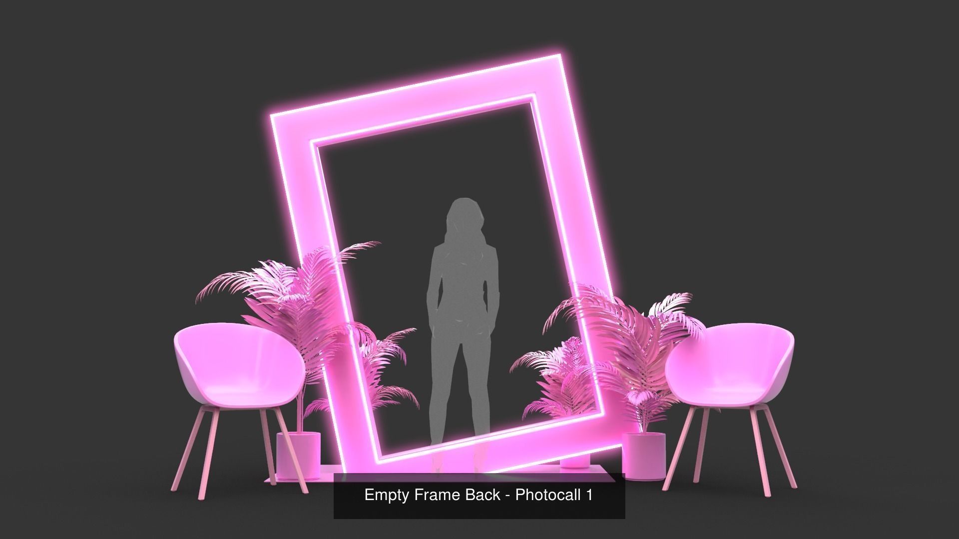 Empty Frame Back - Photocalls - 4 Pack 3D Model Collection_1