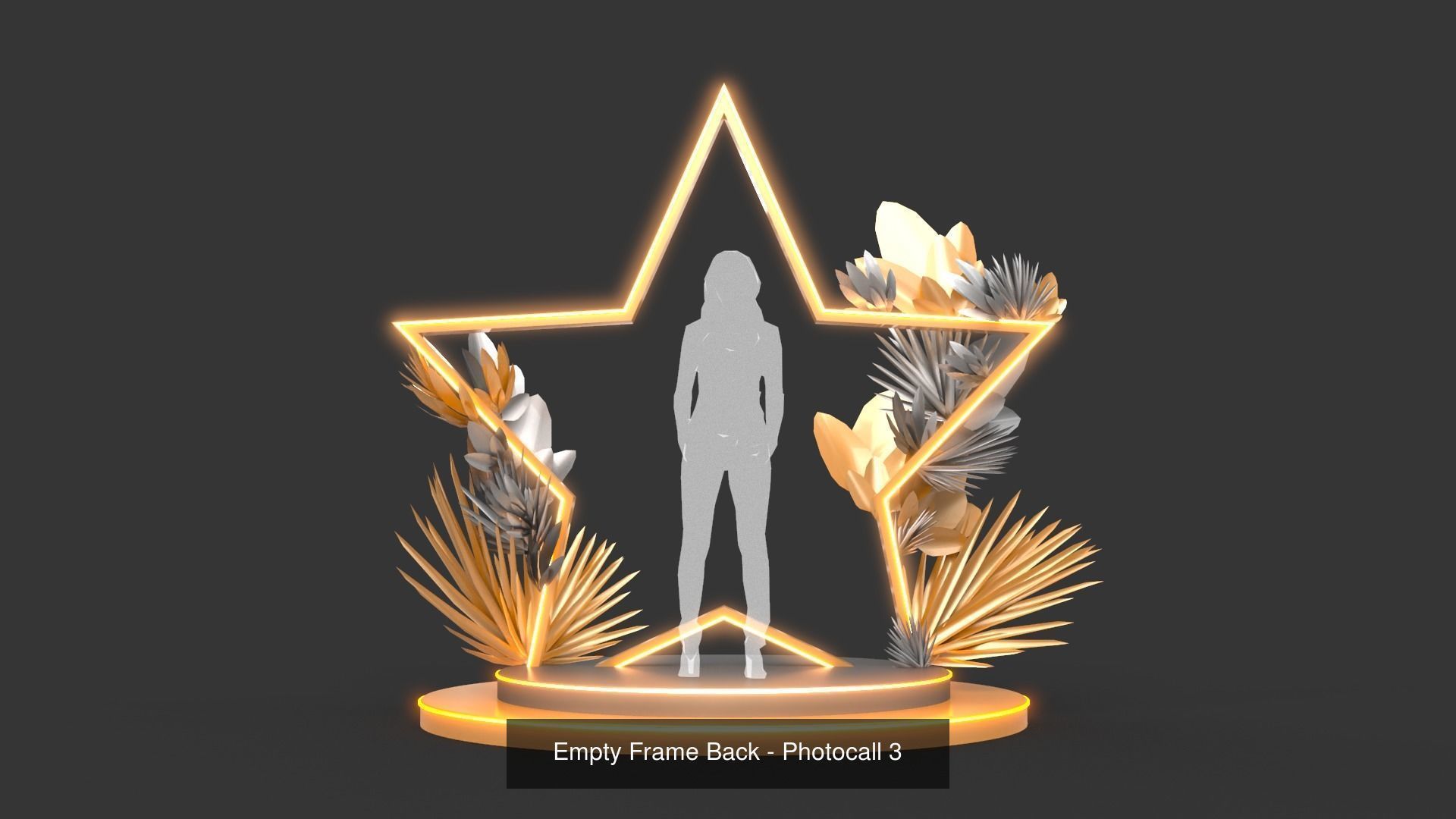 Empty Frame Back - Photocalls - 4 Pack 3D Model Collection_3