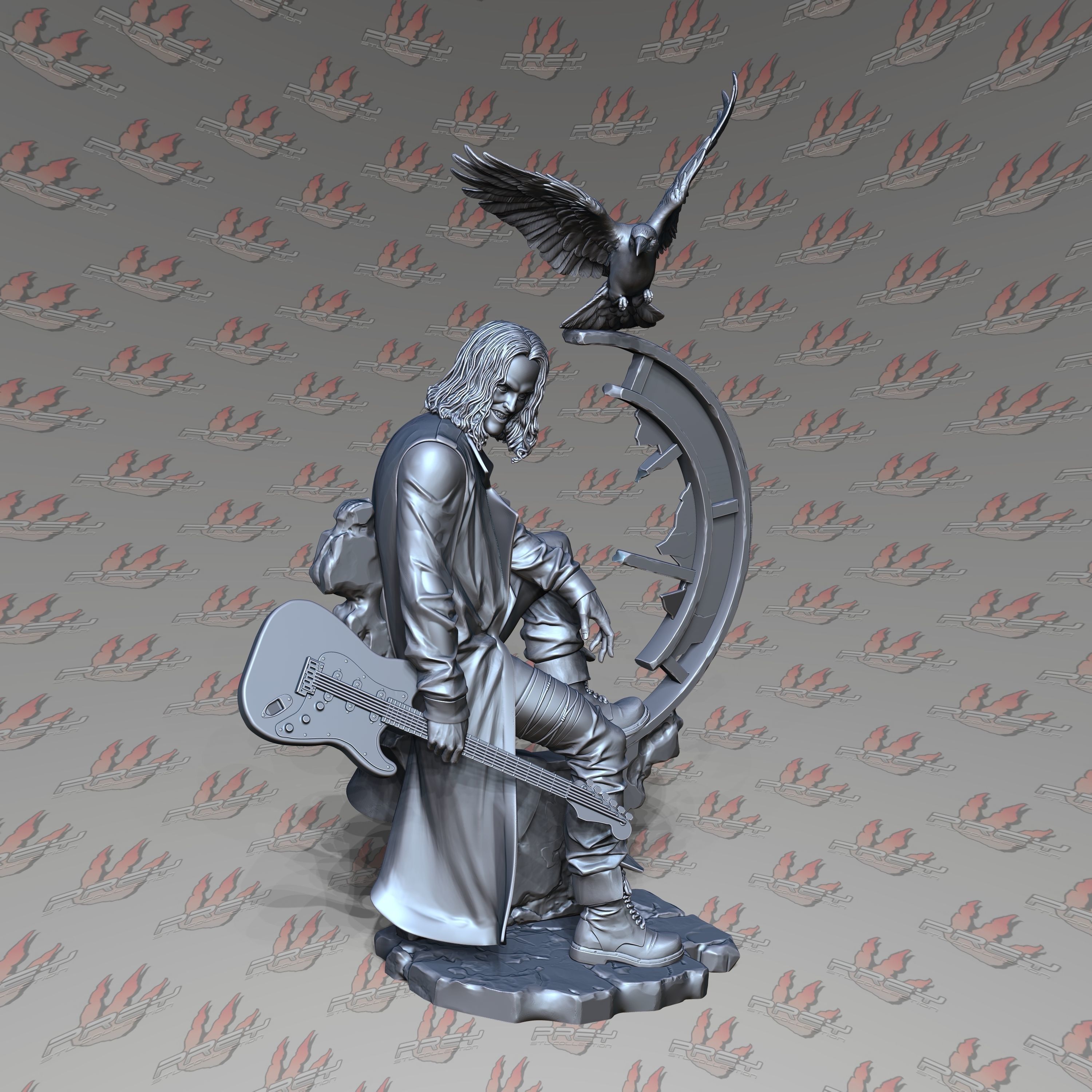 THE CROW 32mm SCALE PRESUPPORTED 3D print model_2