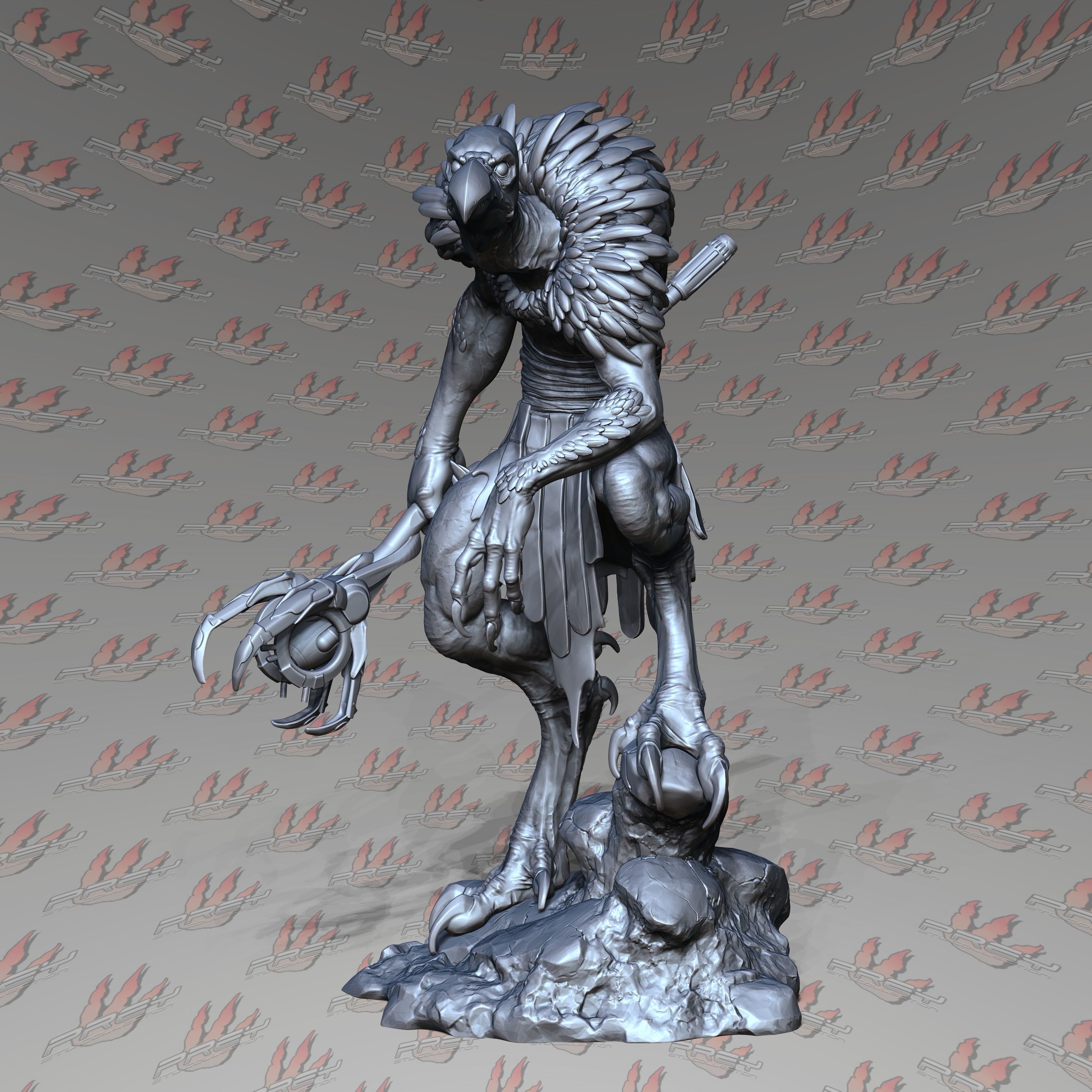 VULTUREMAN 1-24 SCALE PRESUPPORTED 3D print model_3