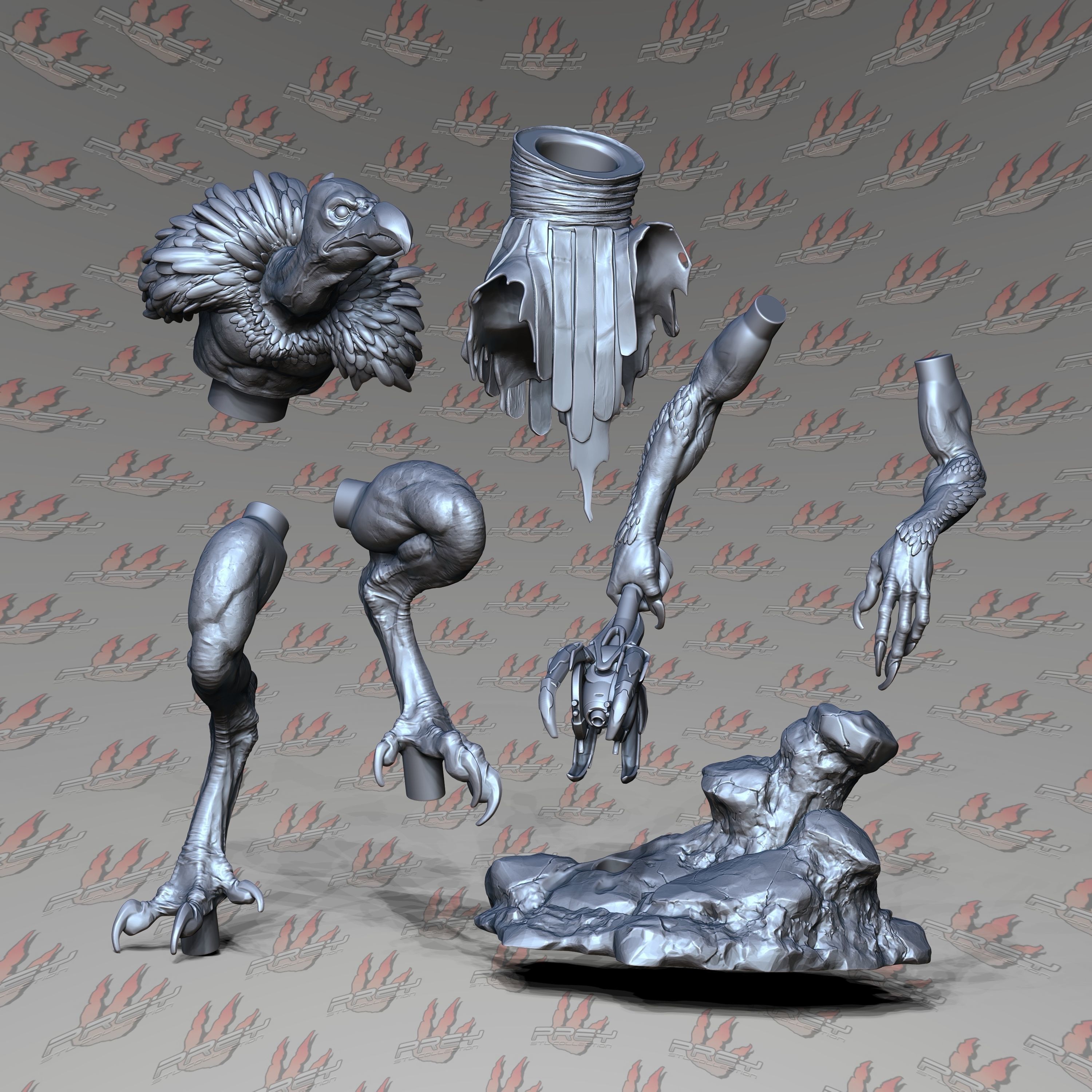 VULTUREMAN 1-24 SCALE PRESUPPORTED 3D print model_4
