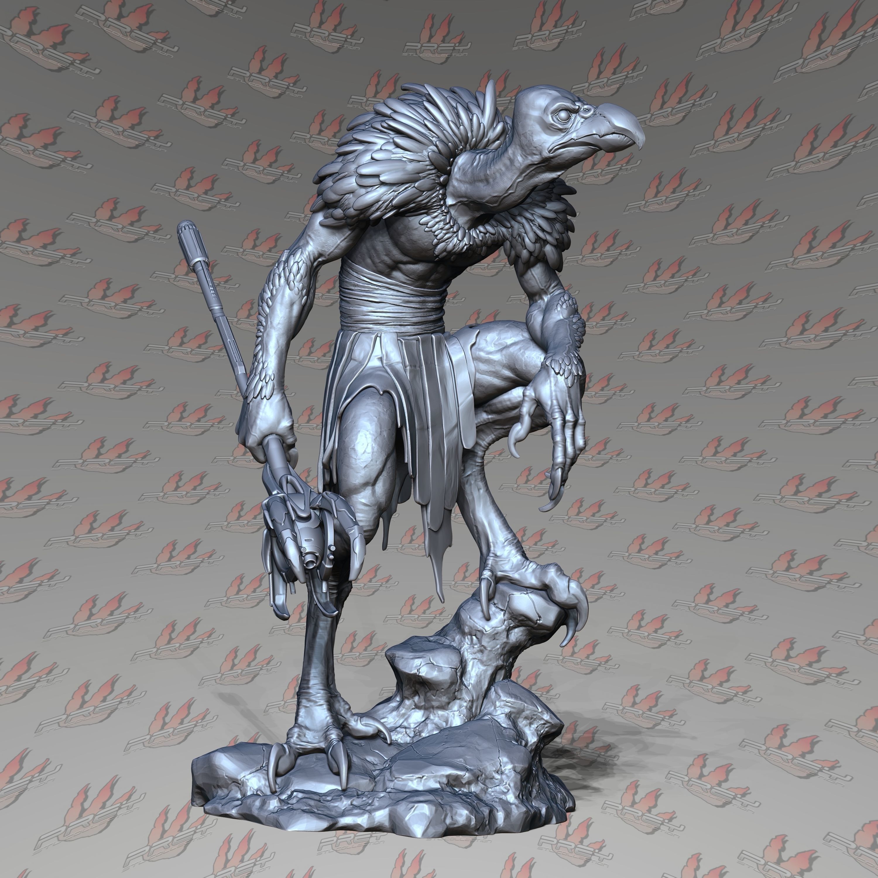 VULTUREMAN 1-24 SCALE PRESUPPORTED 3D print model_1