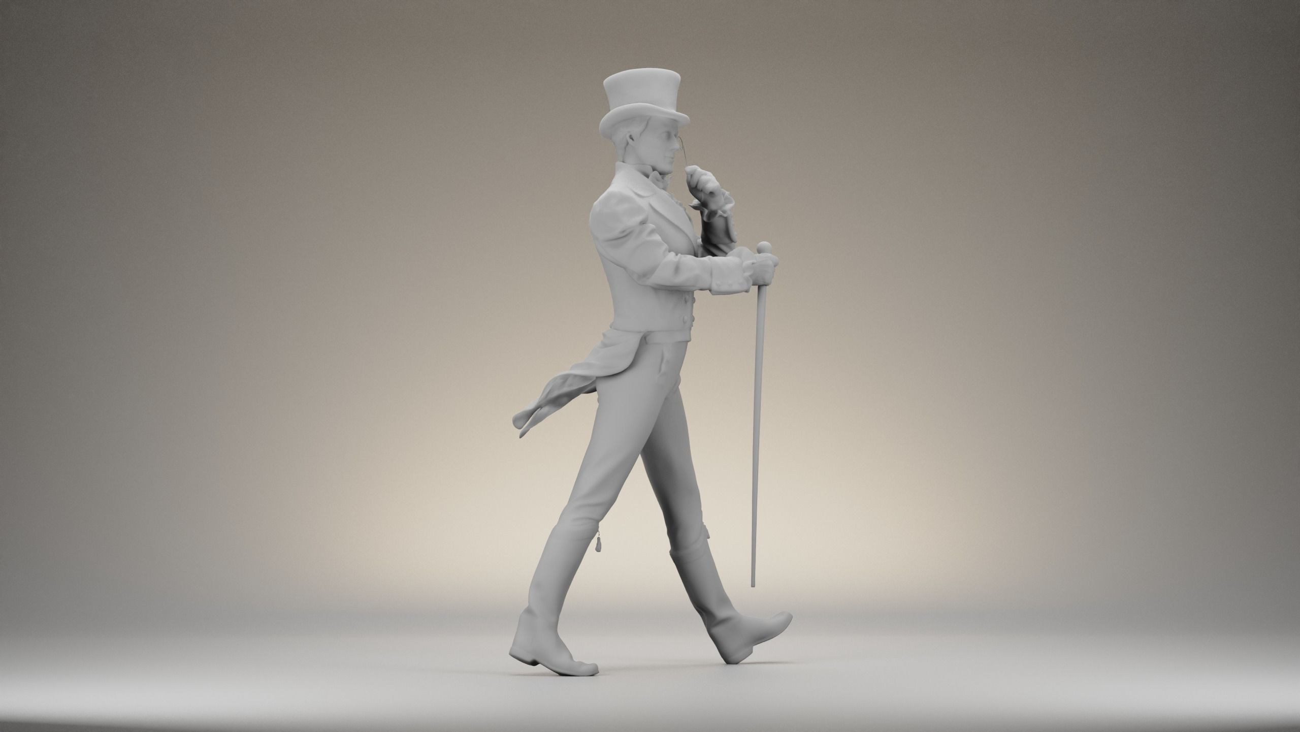 Johnnie Walker Character  3D Model 3D model_11