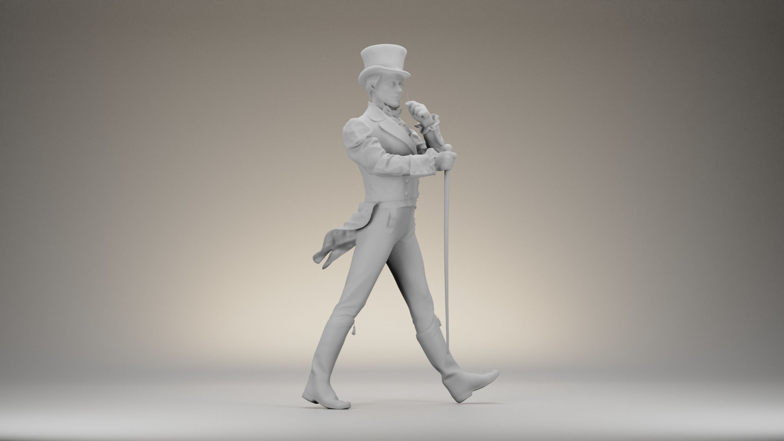 Johnnie Walker Character  3D Model 3D model_13