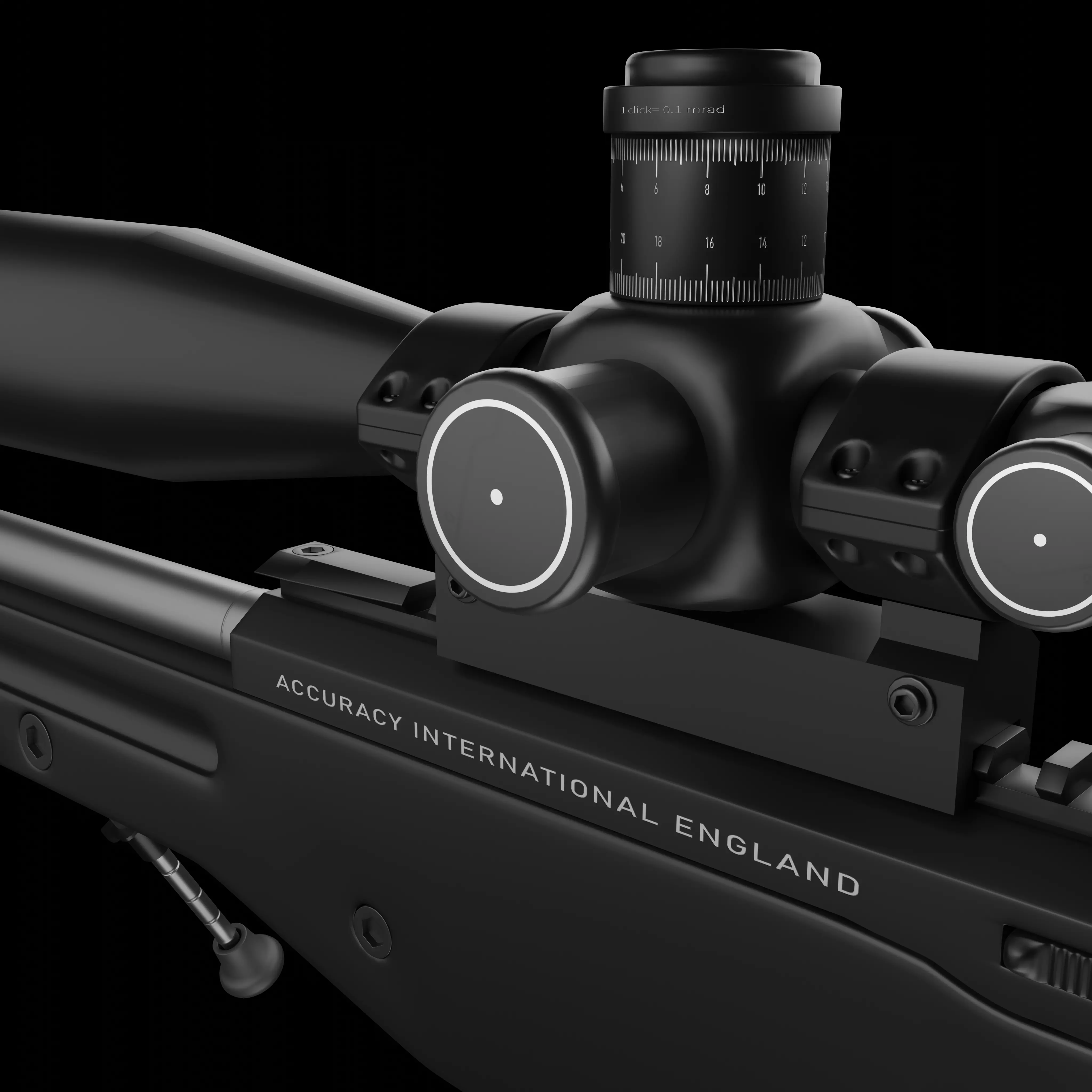 Sniper Rifle Low-poly 3D model_0