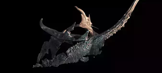 Dark Alien Dragon God Bone In space 2 