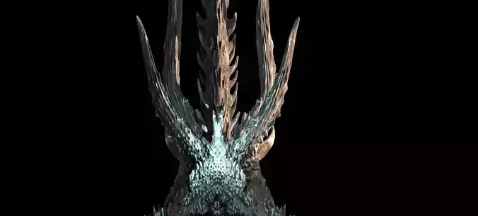DArk Alien Dragon God Bone In space 3