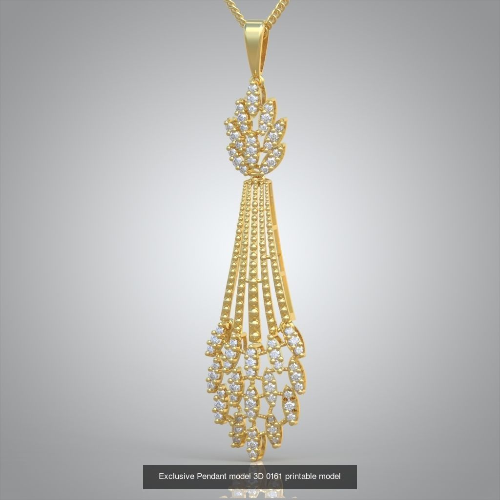 Ring Bracelet Earring and Pendant Set 3D printable model 0005 3D Model Collection_9