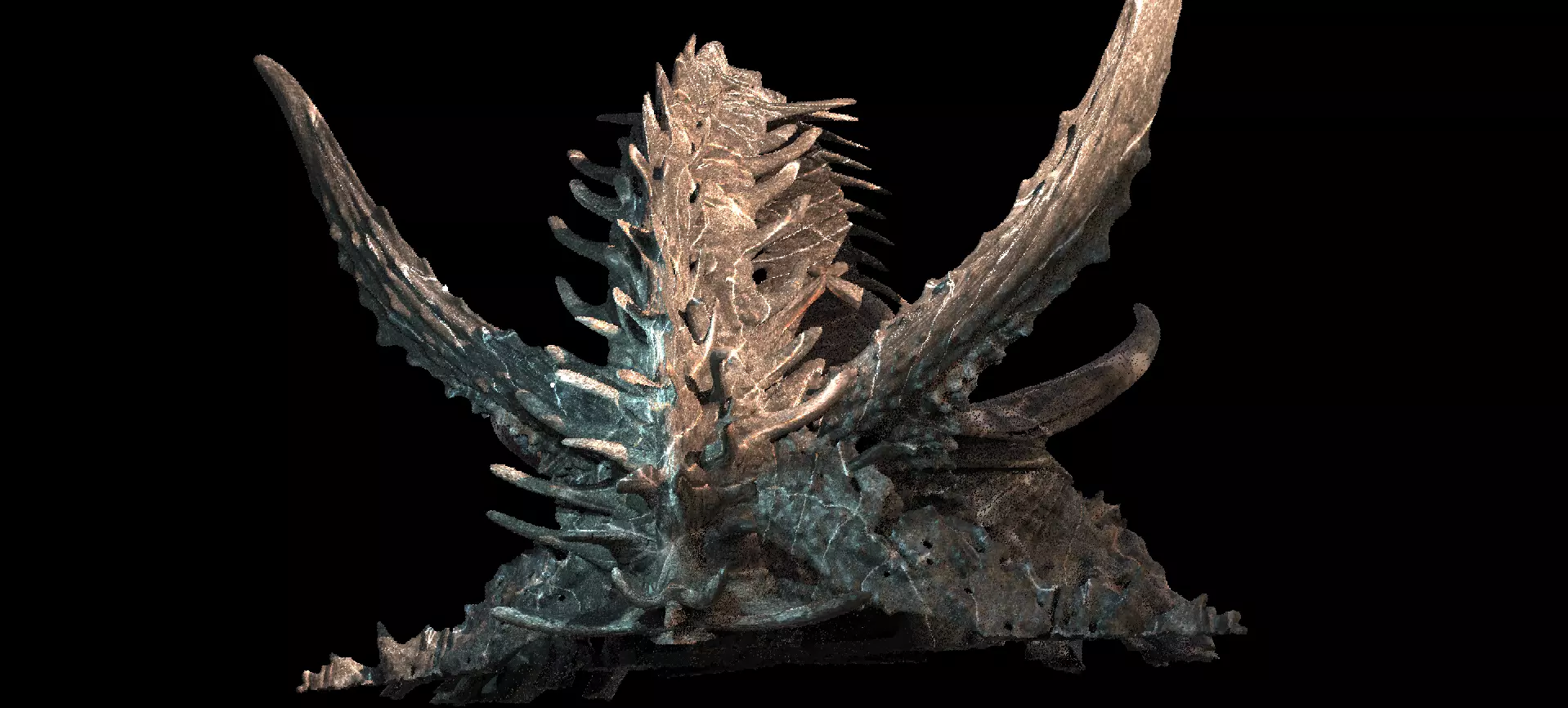 DArk Alien Dragon God Bone In space 4  3D model_0