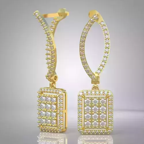 Earring 3D model 3D printable model 0176-11 3D print model