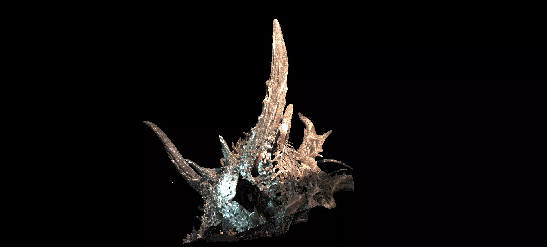  Alien Dragon God Bone In space 6  3D model_0