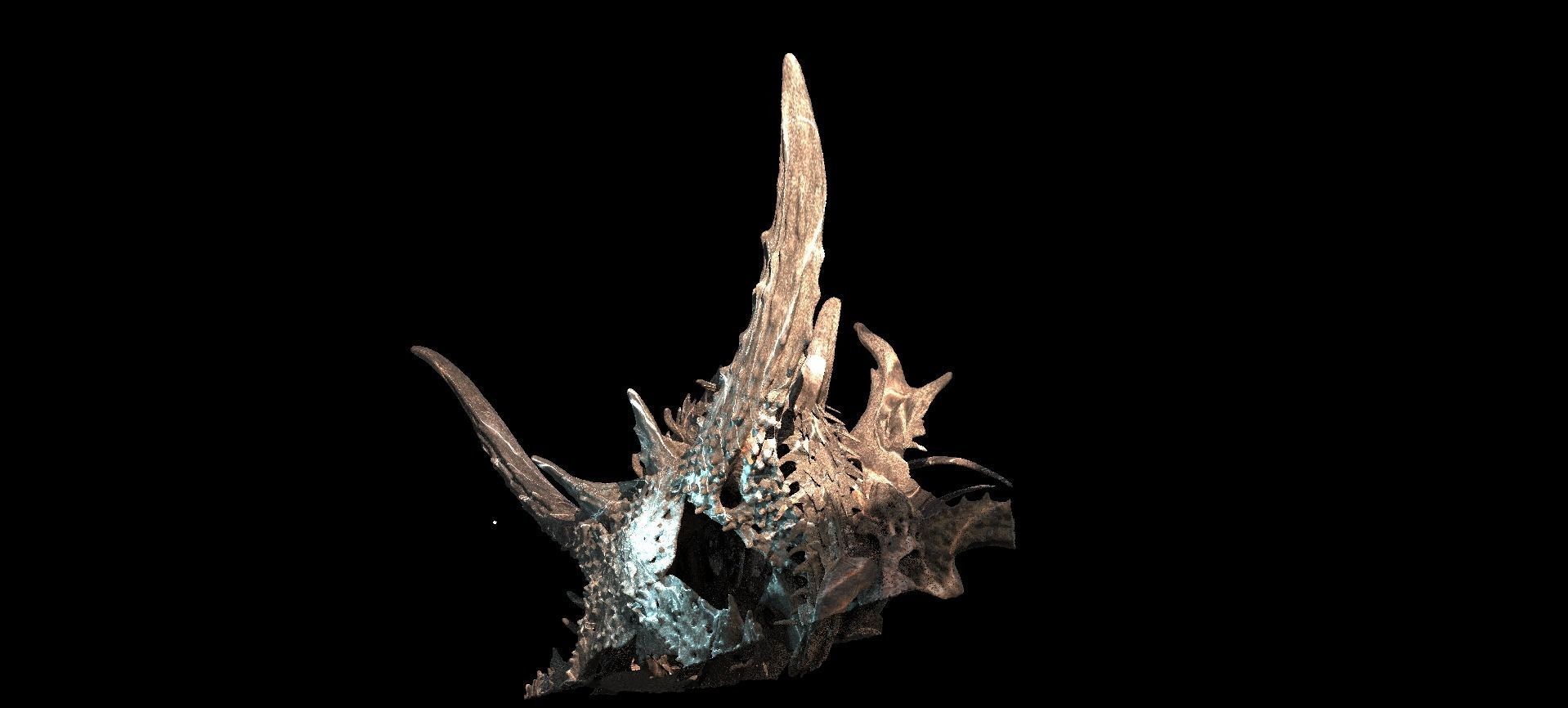  Alien Dragon God Bone In space 6  3D model_1