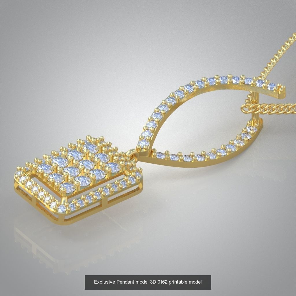 Ring Bracelet Earring and Pendant Set 3D printable model 0006 3D Model Collection_6
