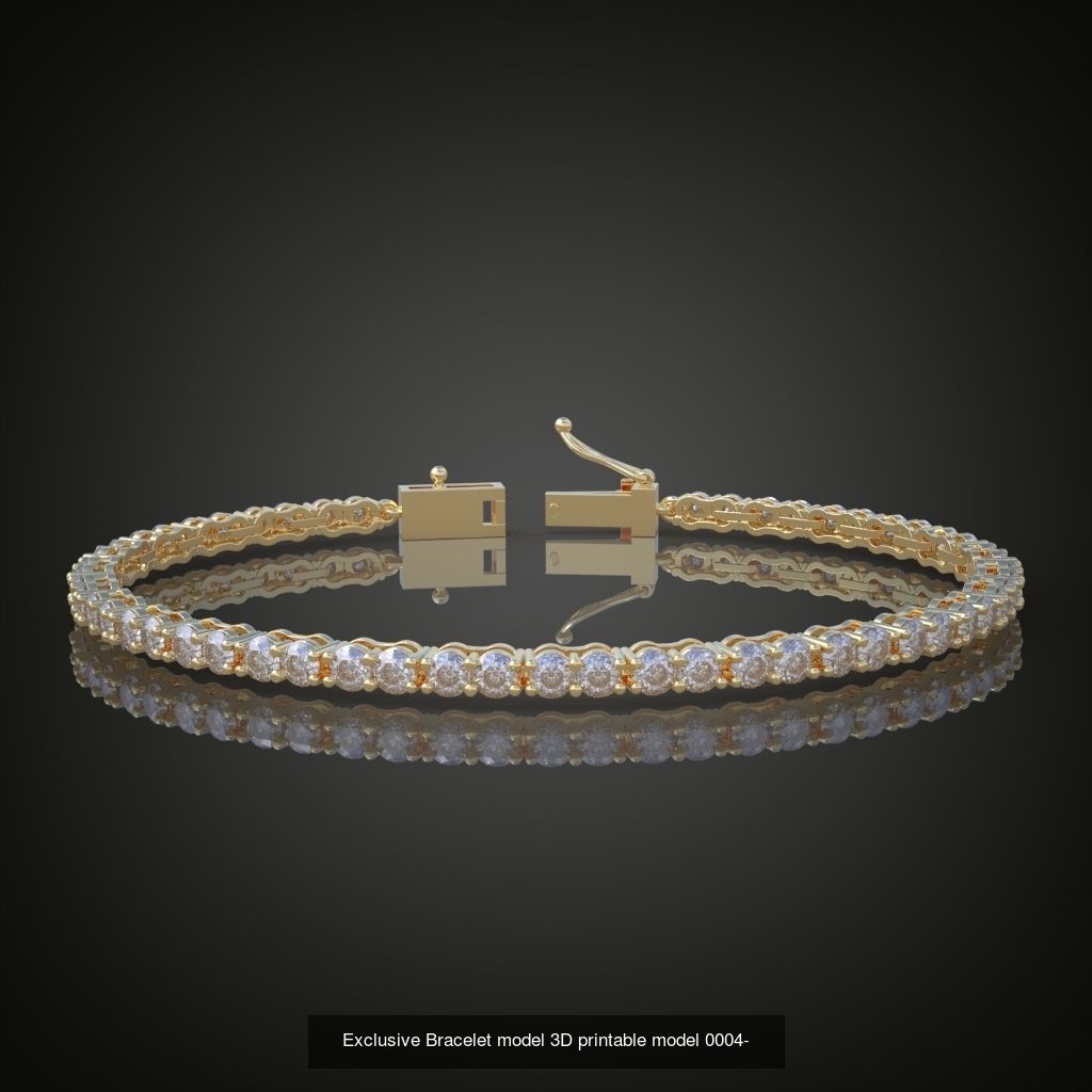Ring Bracelet Earring and Pendant Set 3D printable model 0006 3D Model Collection_8