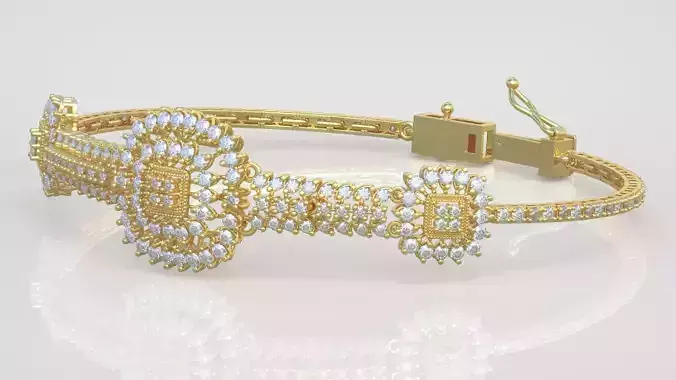 Exclusive Bracelet model 3D printable model 0030-15 3D print model