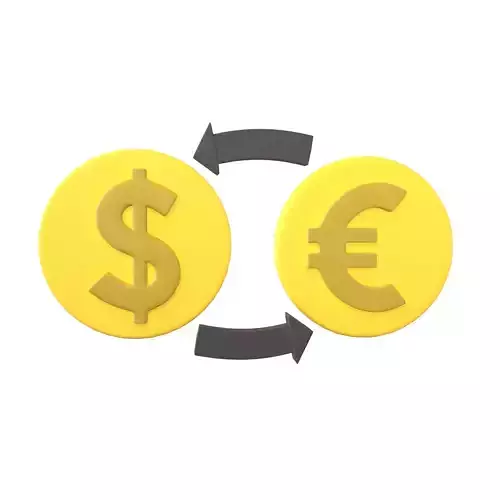 Currency Exchange Dollar To Euro Icon v1 001