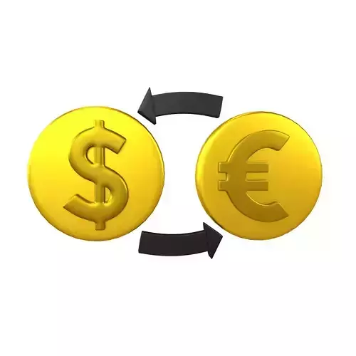 Currency Exchange Dollar To Euro Icon v1 003