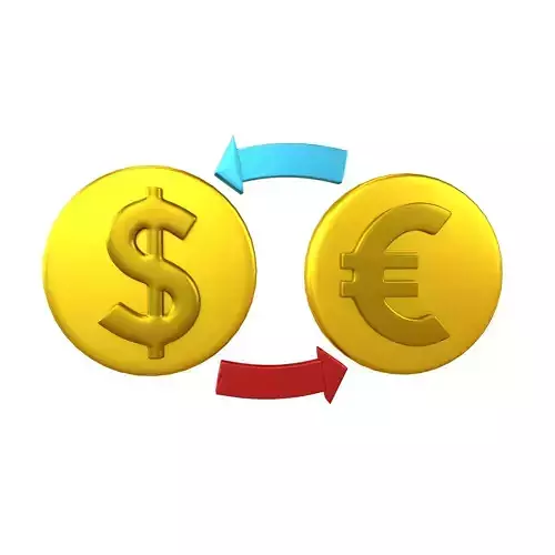 Currency Exchange Dollar To Euro Icon v1 004