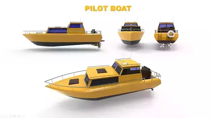 Pilot boat A 3D model