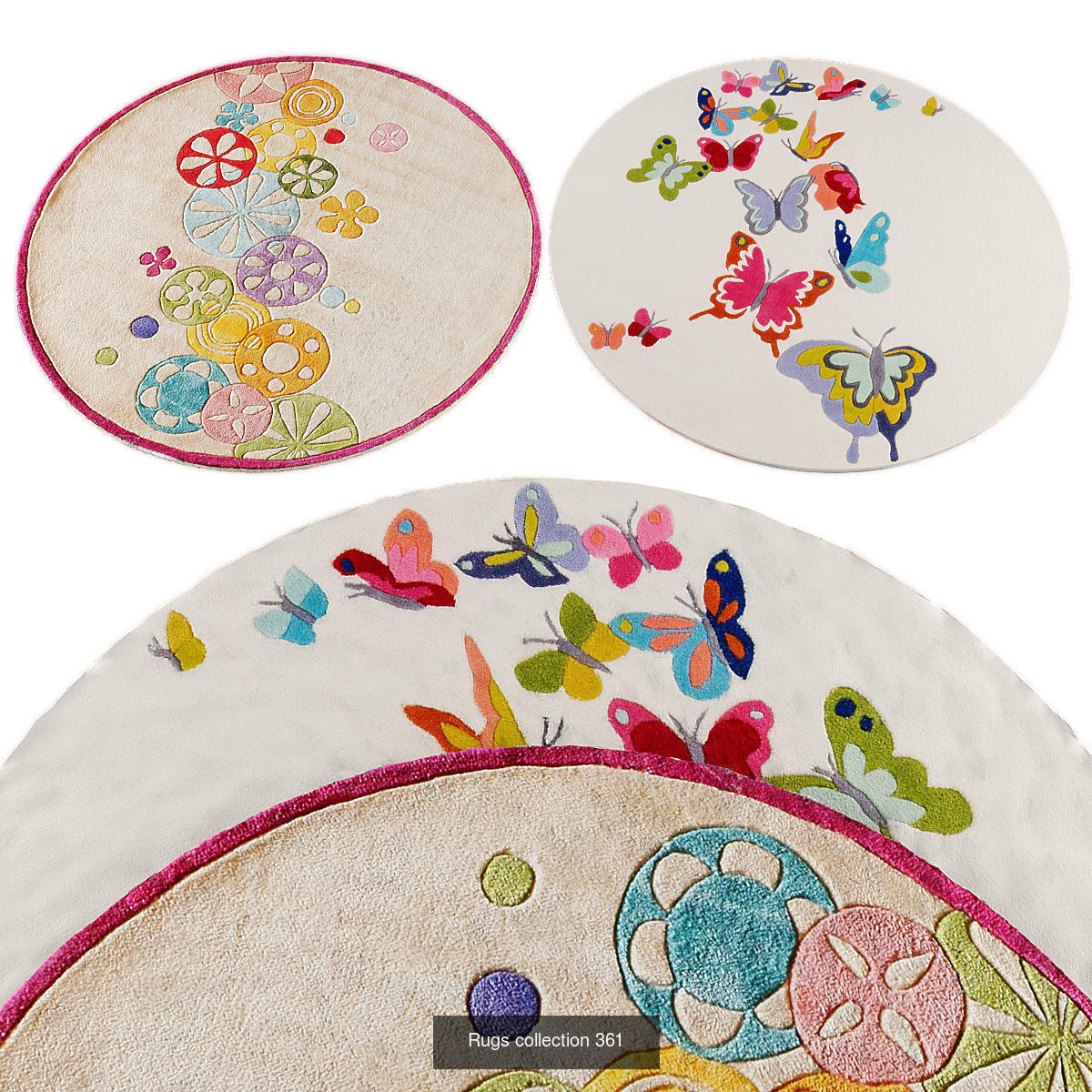 Collection of Round rugs - 30 sets _11