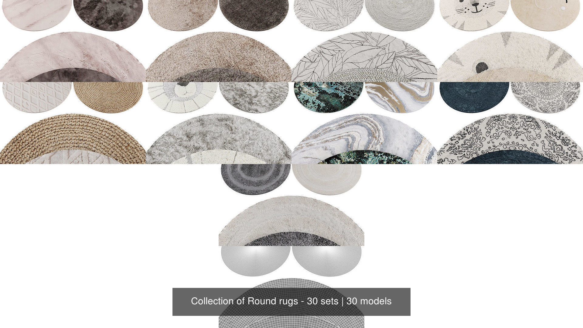 Collection of Round rugs - 30 sets _5