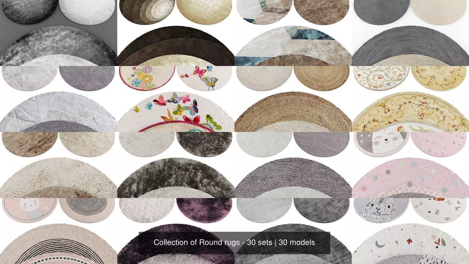 Collection of Round rugs - 30 sets _1