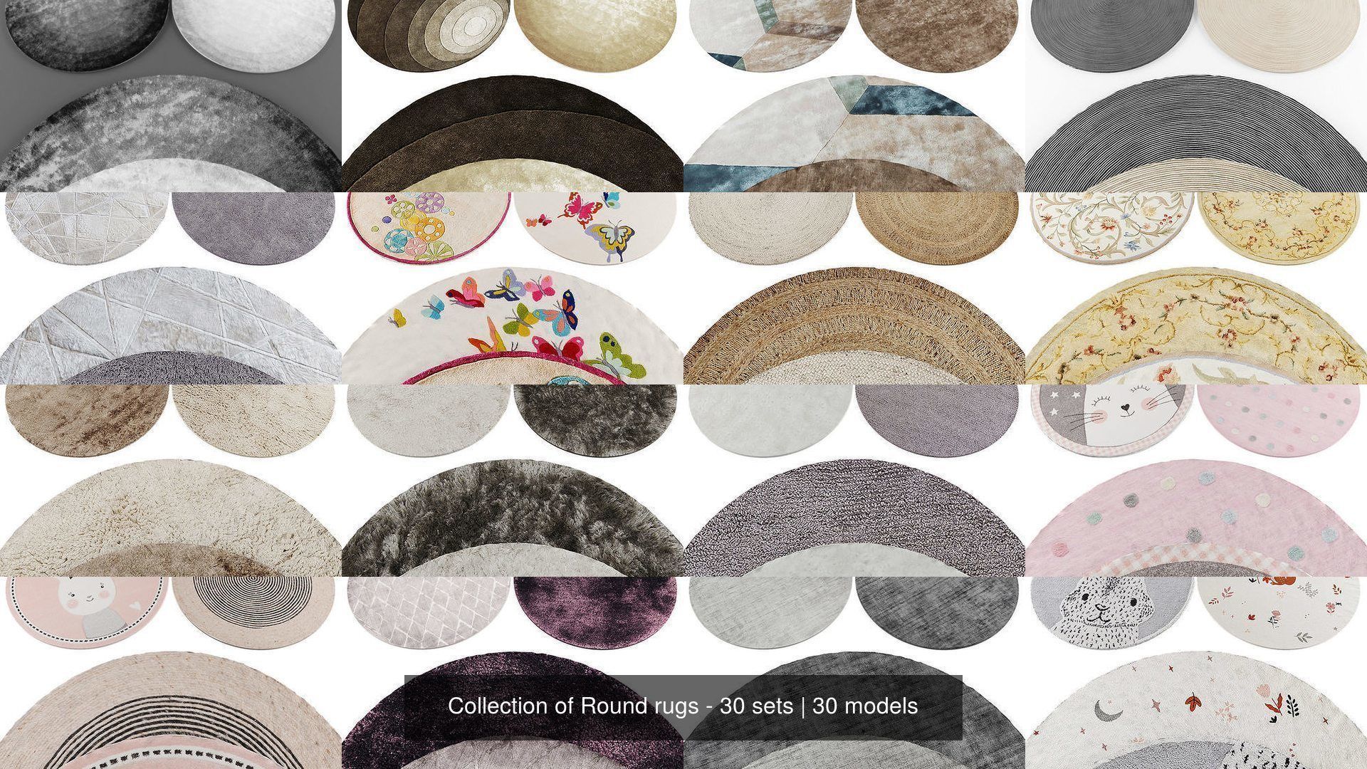 Collection of Round rugs - 30 sets _2
