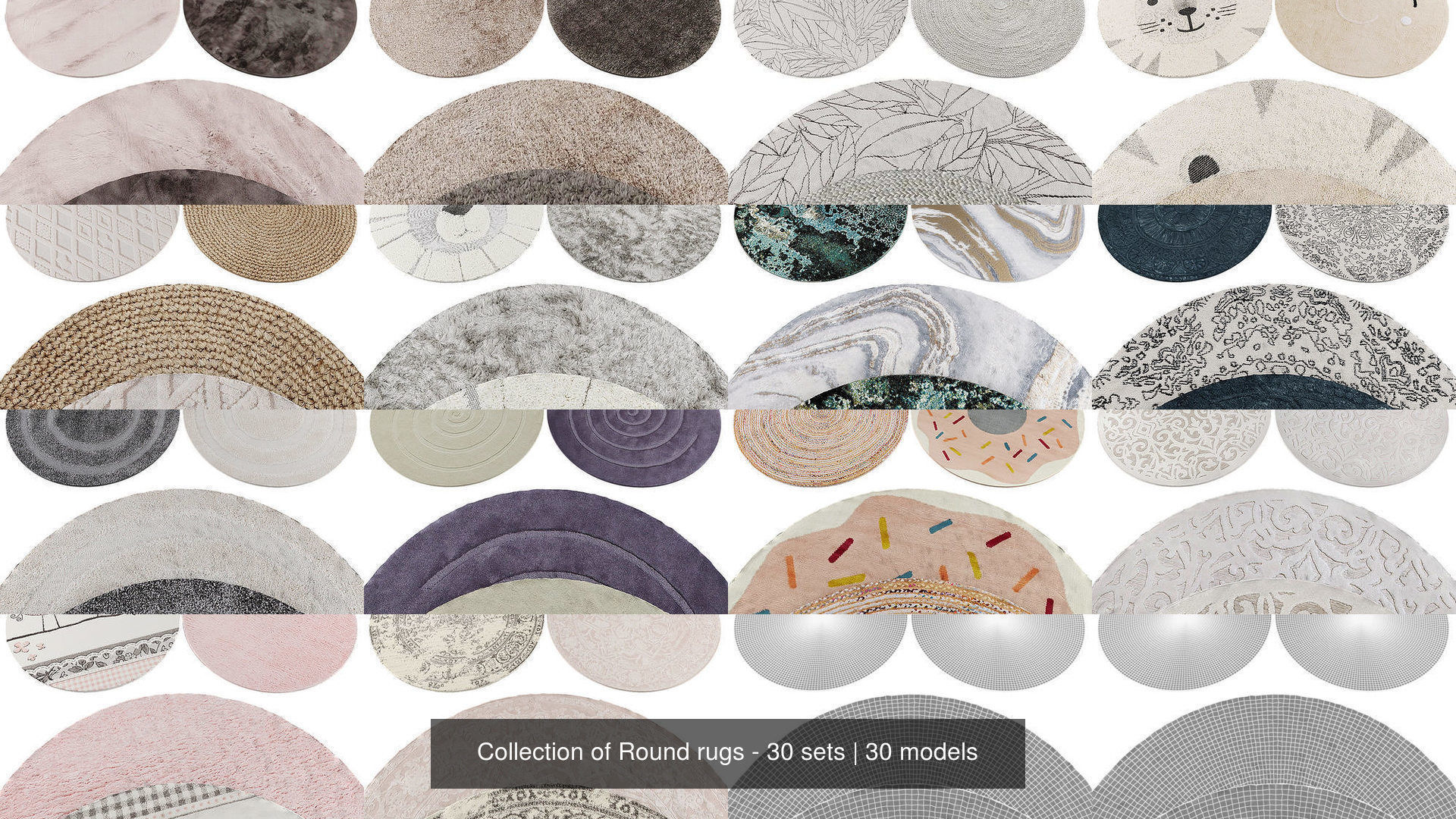 Collection of Round rugs - 30 sets _3