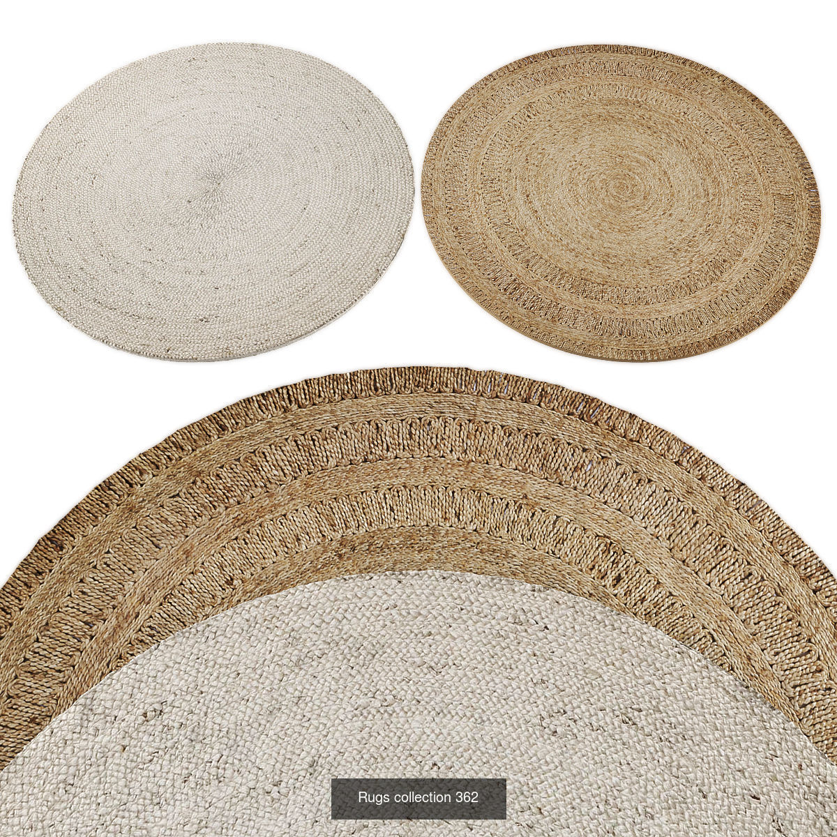 Collection of Round rugs - 30 sets _12