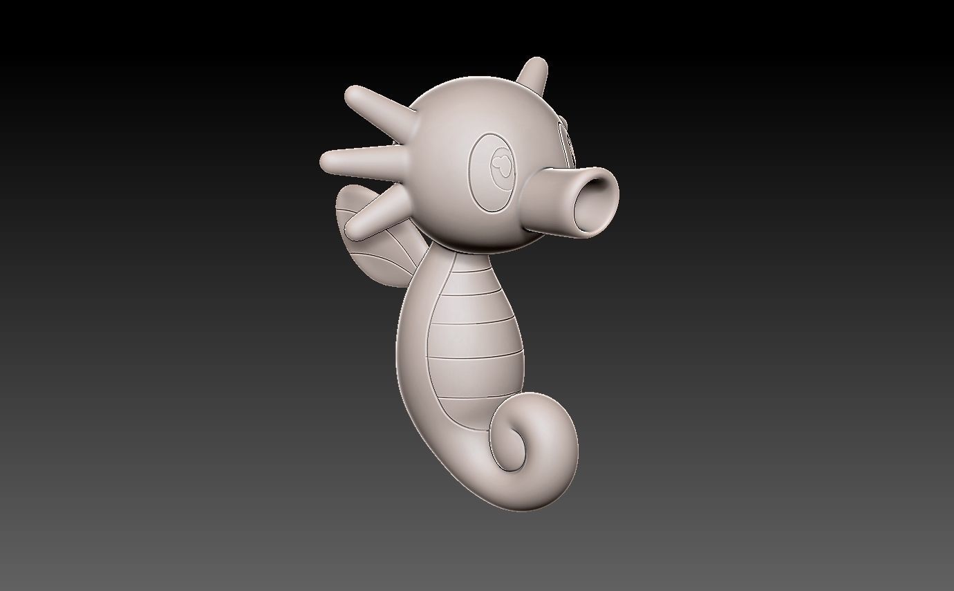 Pokemon horsea 3D print model_10