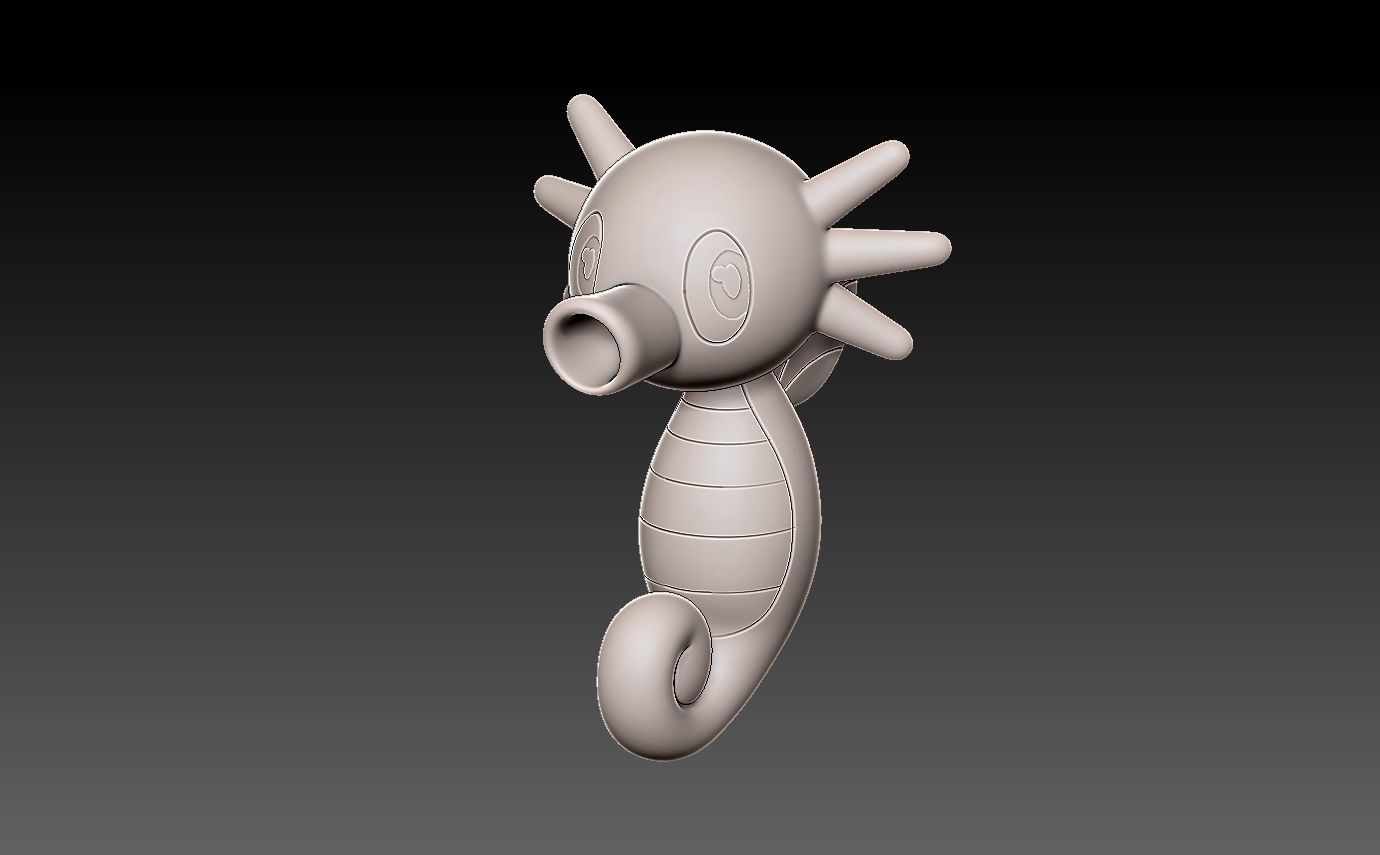 Pokemon horsea 3D print model_2