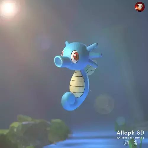 Pokemon horsea 3D print model