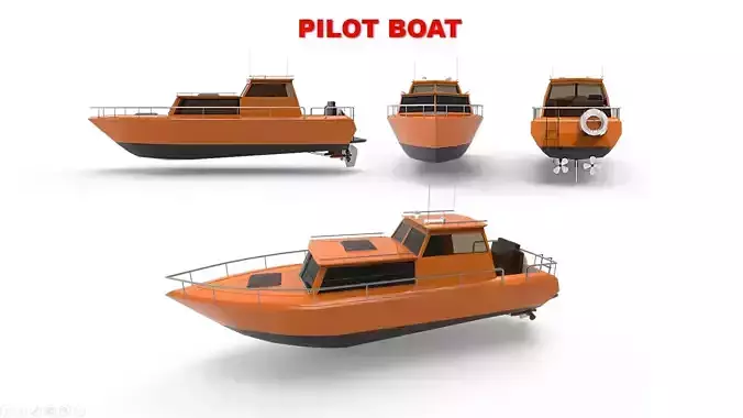 Pilot boat b 3D model