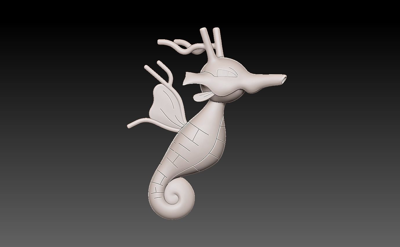 Pokemon kingdra 3D print model_12