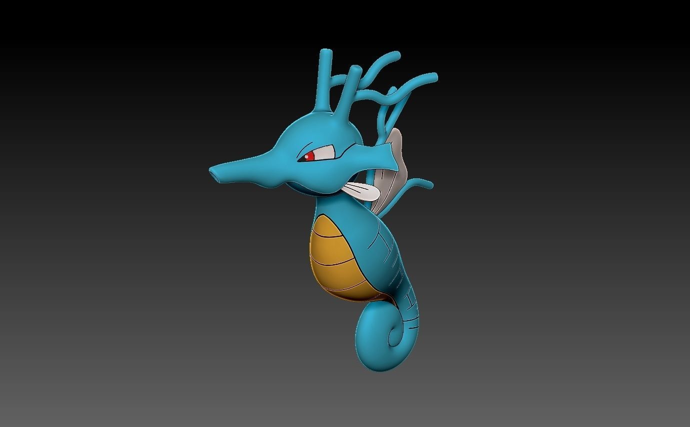 Pokemon kingdra 3D print model_1