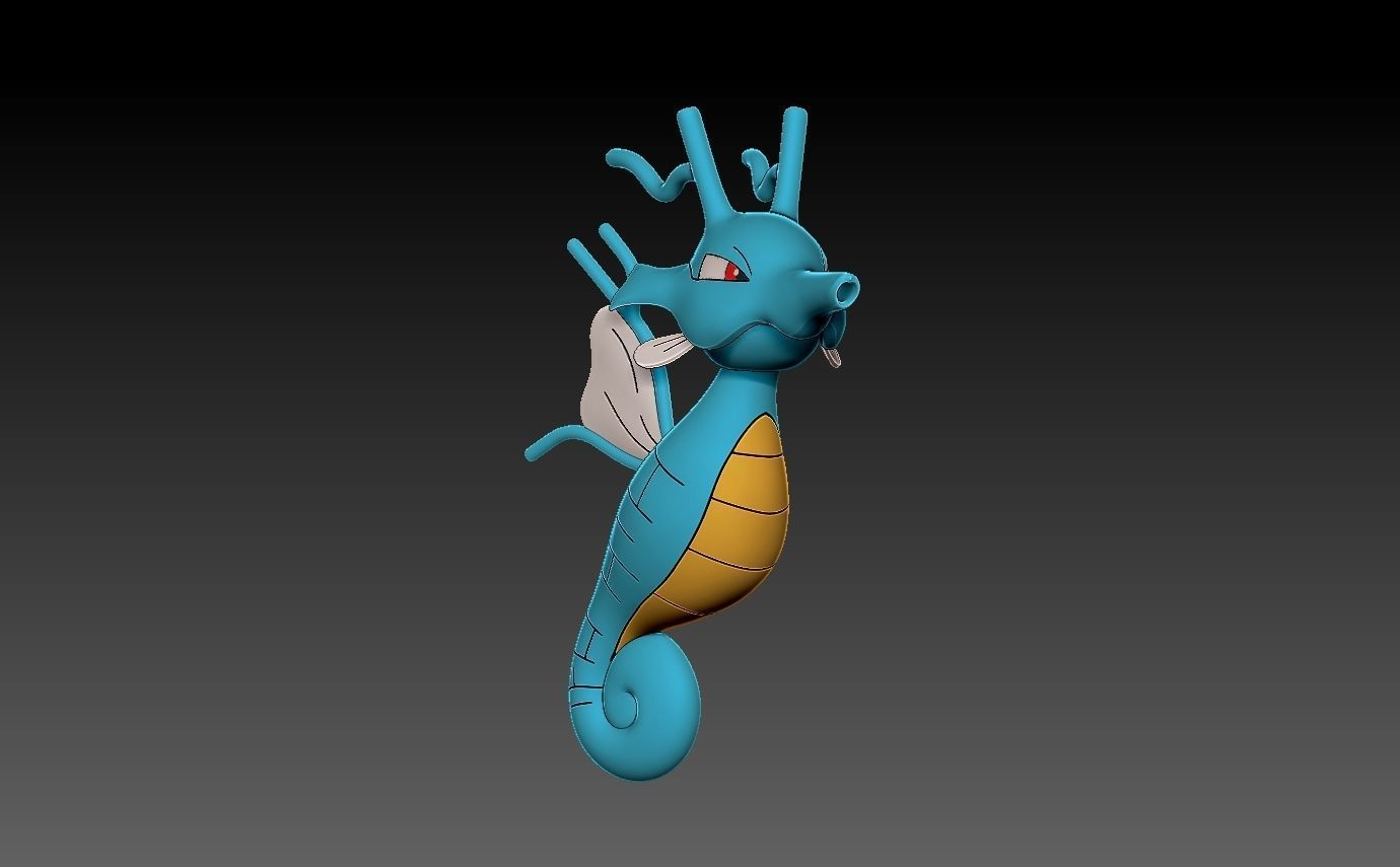 Pokemon kingdra 3D print model_3