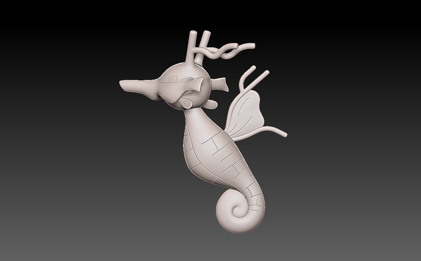 Pokemon kingdra 3D print model_6