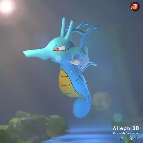 Pokemon kingdra 3D print model