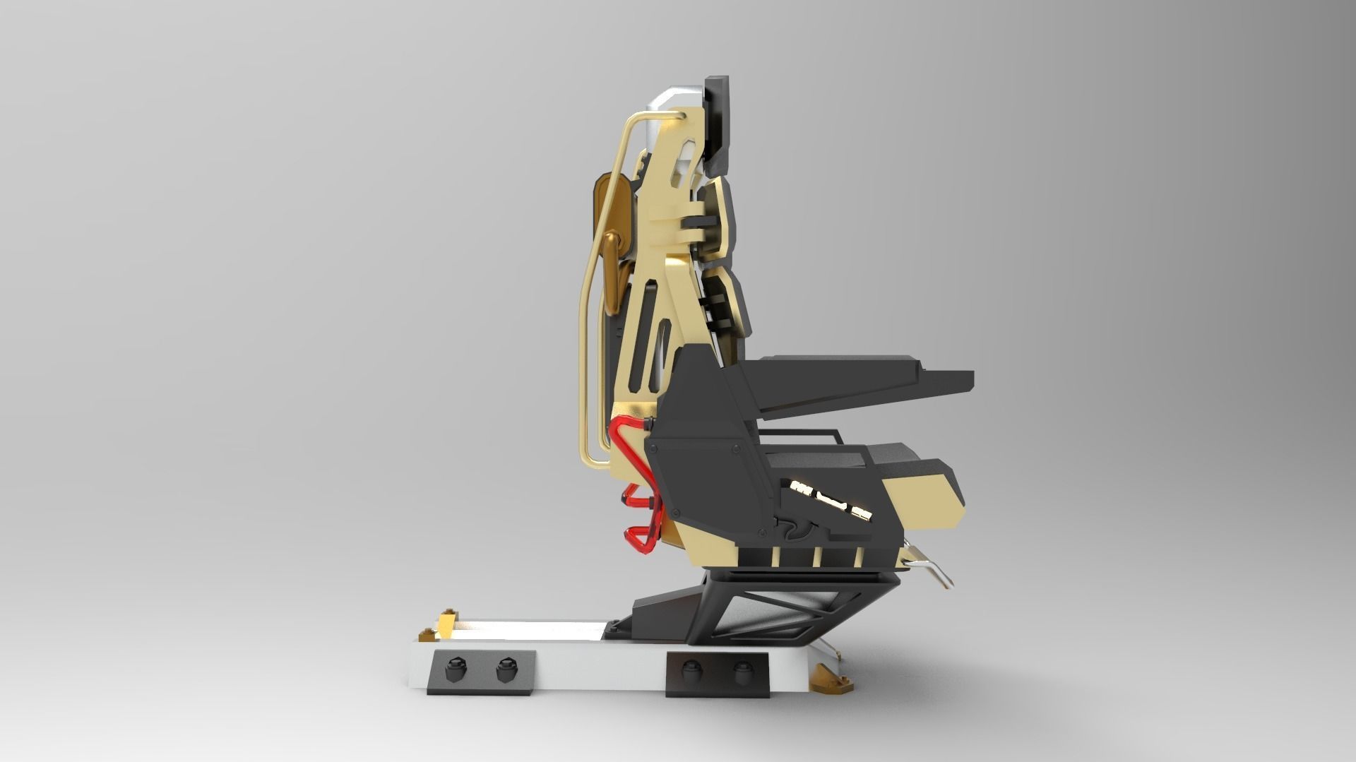 Pilot seat a 3D model_1