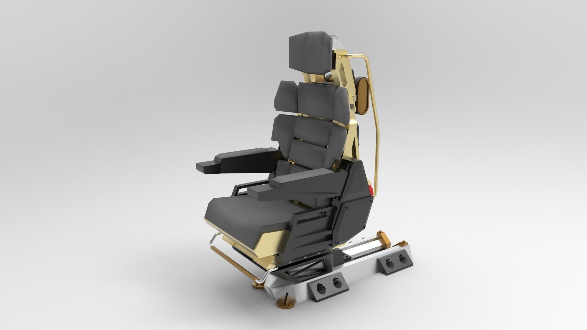 Pilot seat a 3D model_6