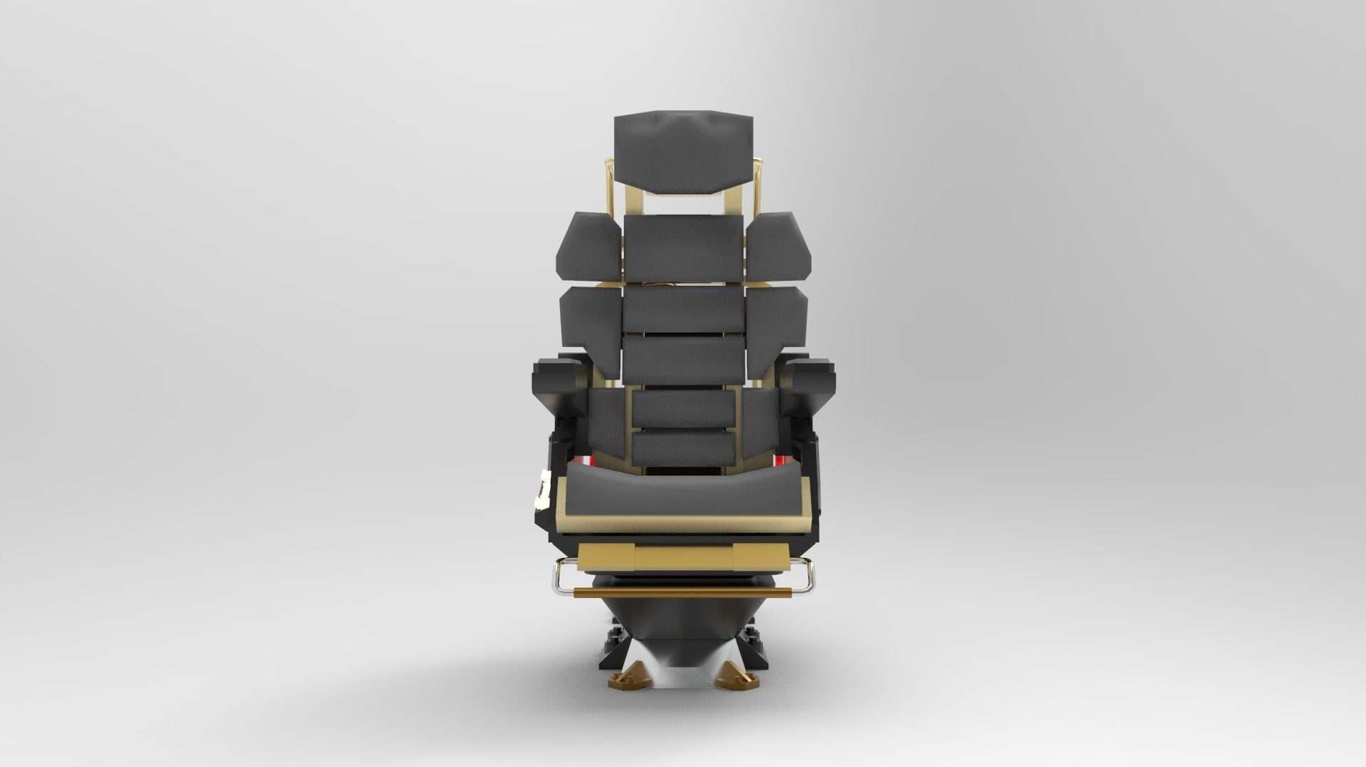 Pilot seat a 3D model_5