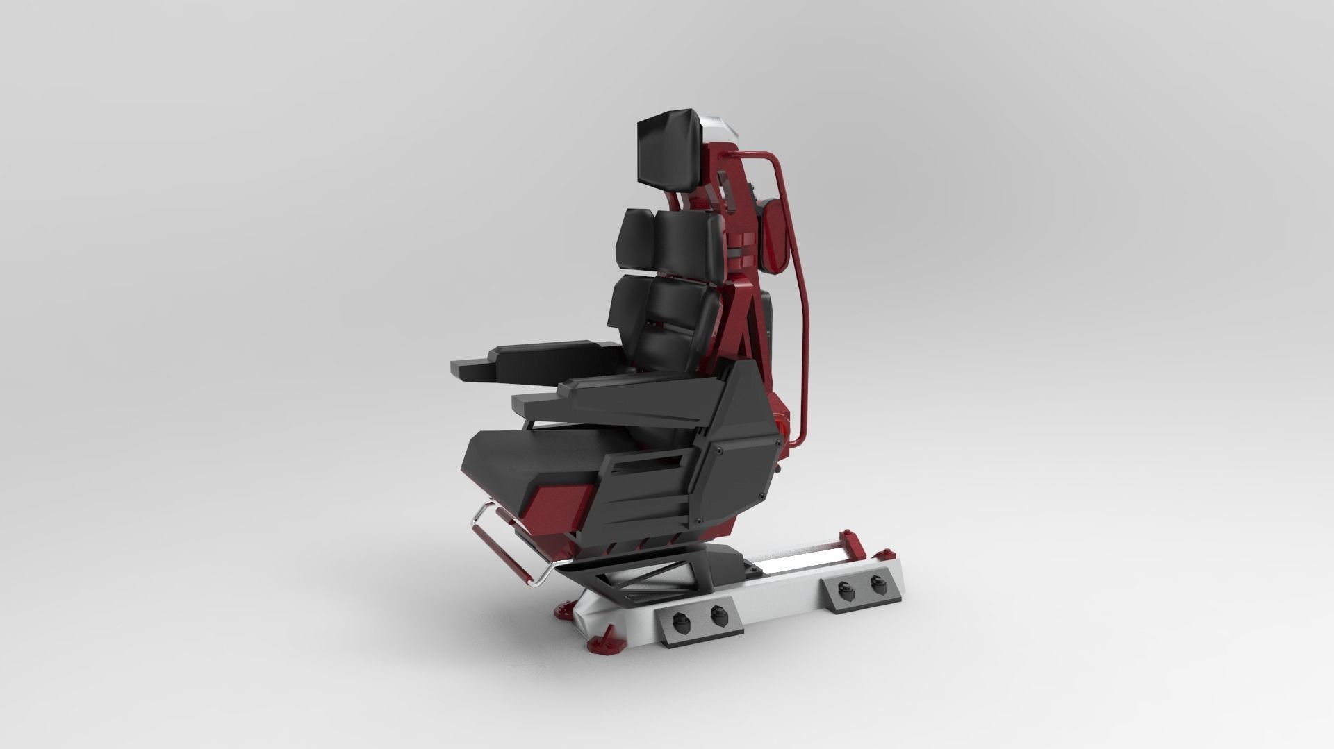 Pilot seat a 3D model_3