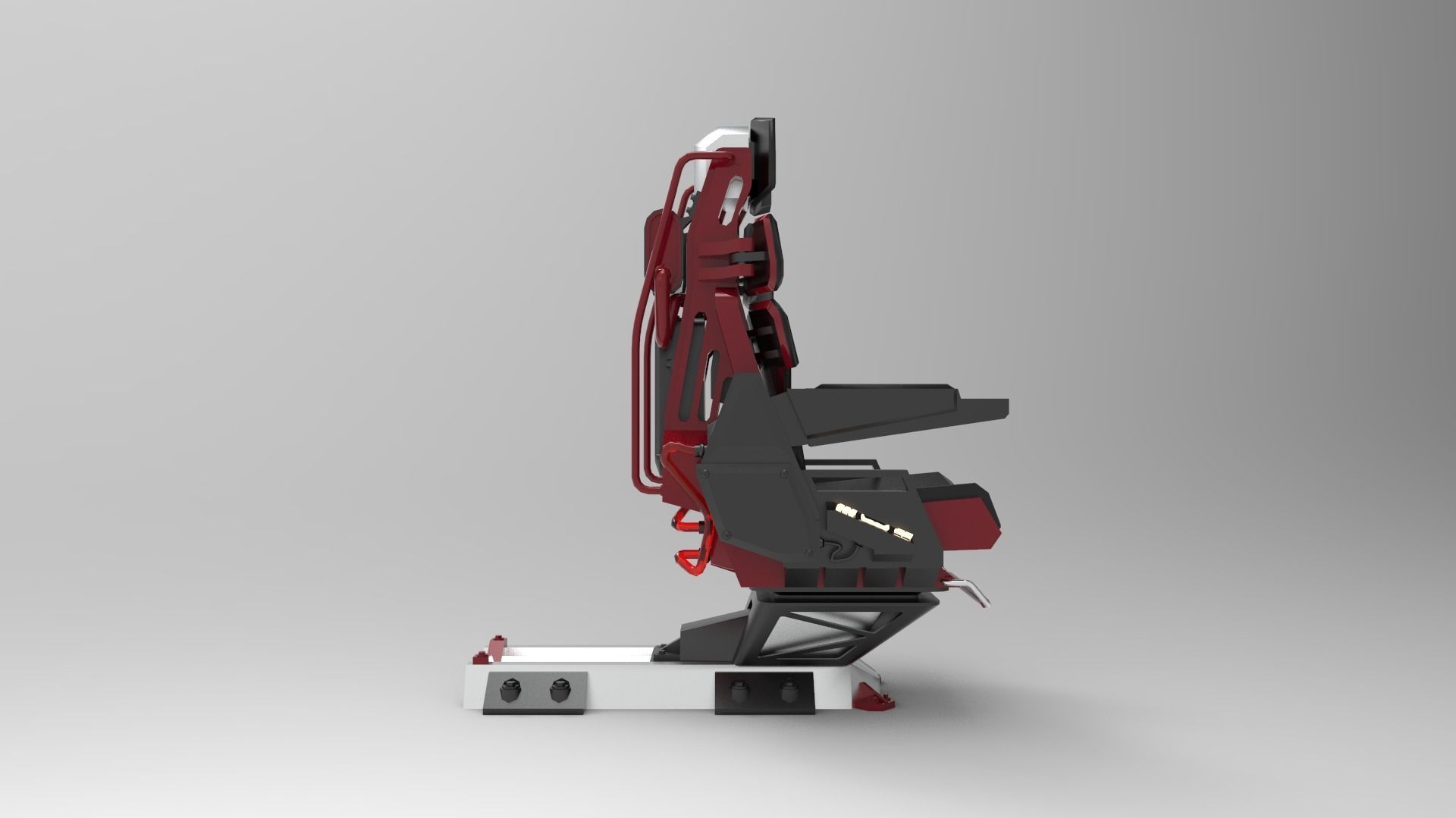 Pilot seat a 3D model_2