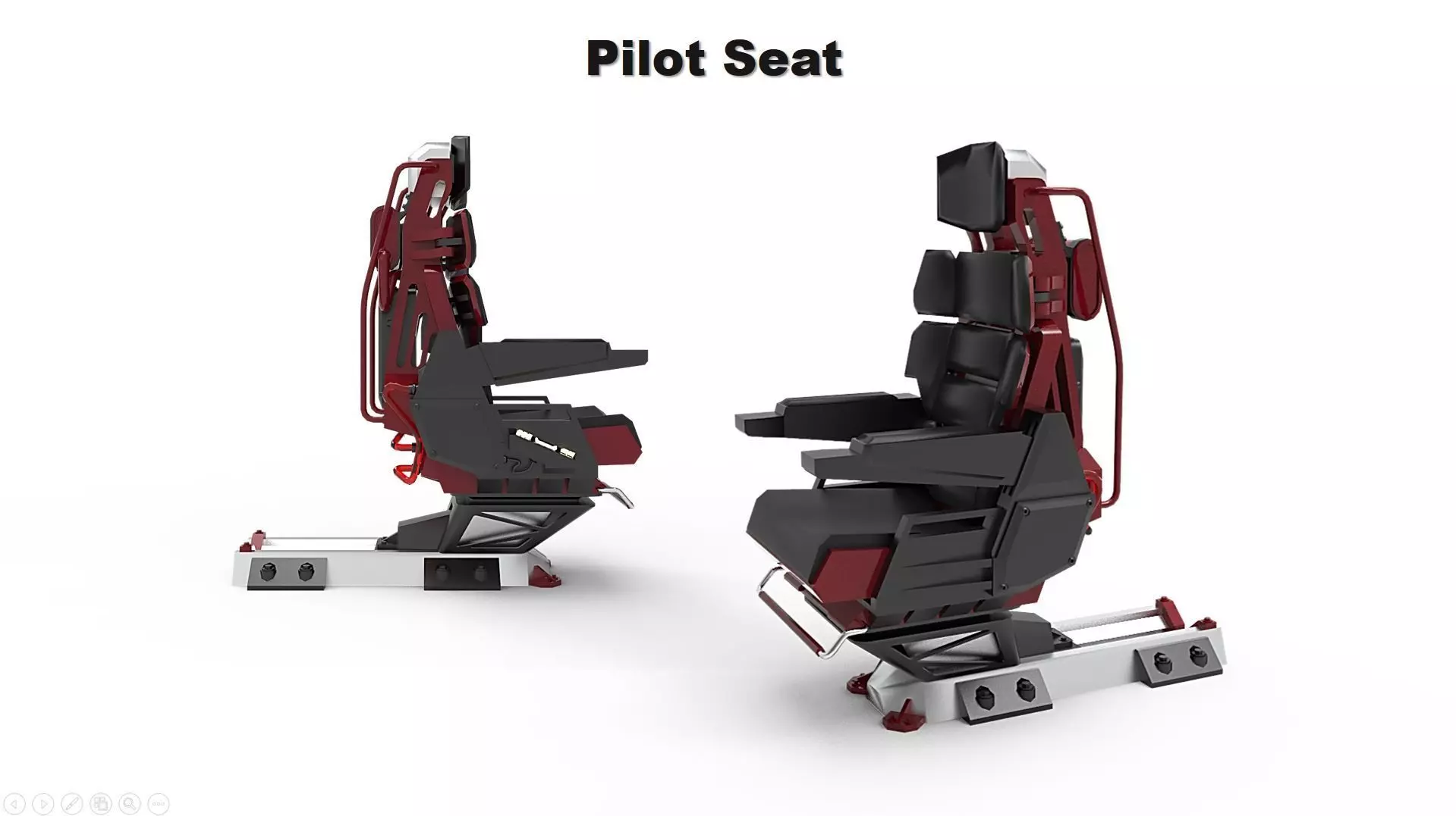 Pilot seat a 3D model_0