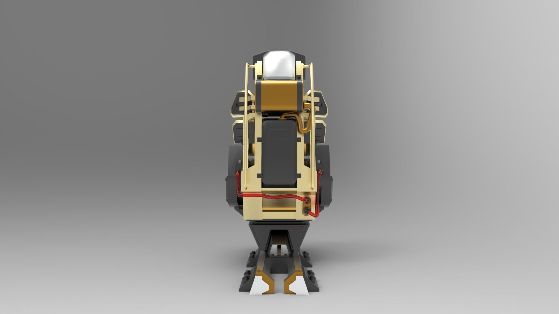 Pilot seat a 3D model_4