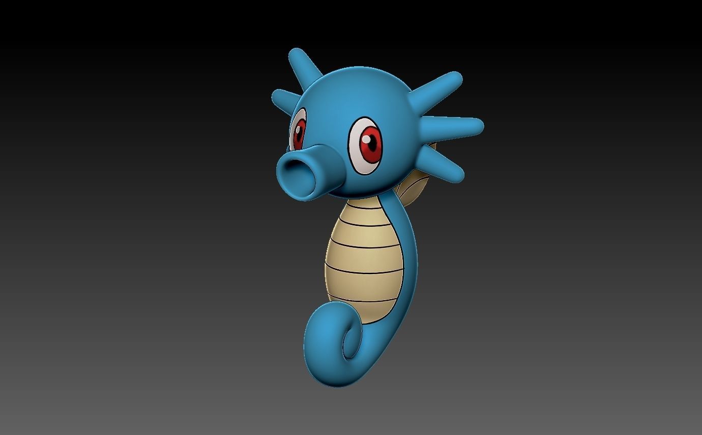 Pokemon horsea evolution pack 3D print model_4